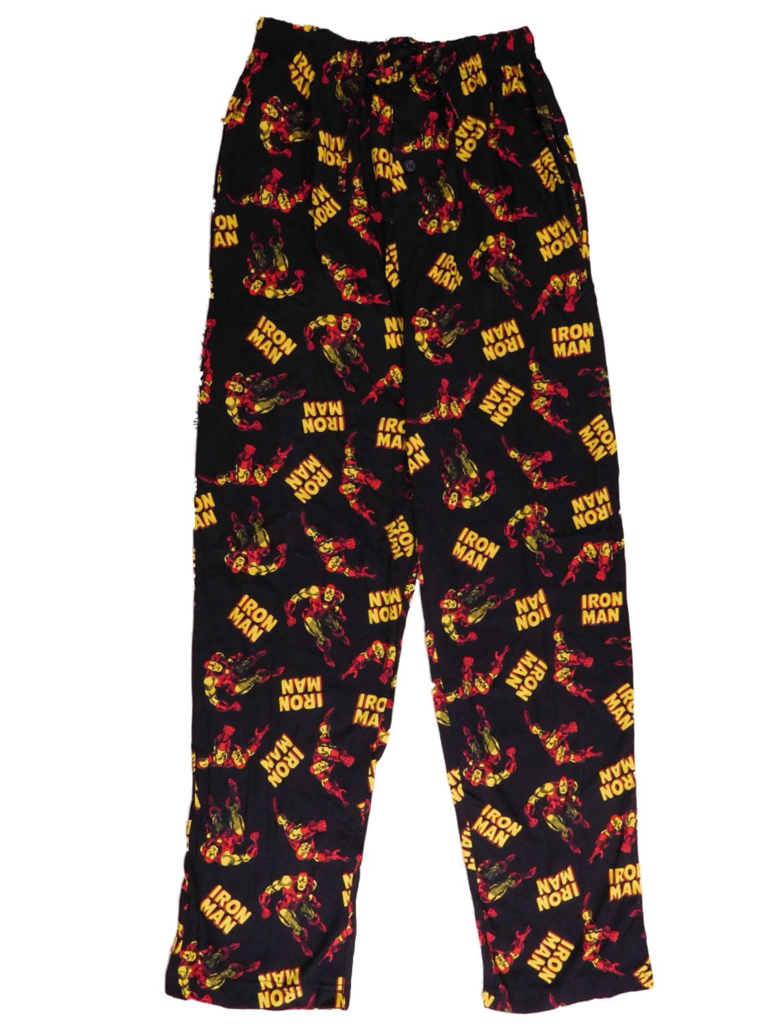 Mens Black Classic Iron Man Sleep Pants 