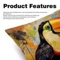 thumbnail image 2 of Toucan with Unique Patterns - Set of 2 for Pillows Covers - Available in 16x16, 18x18, 20x20 Inches - Great for Throw Pillow Covers - Versatile for Various Occasions, 2 of 6