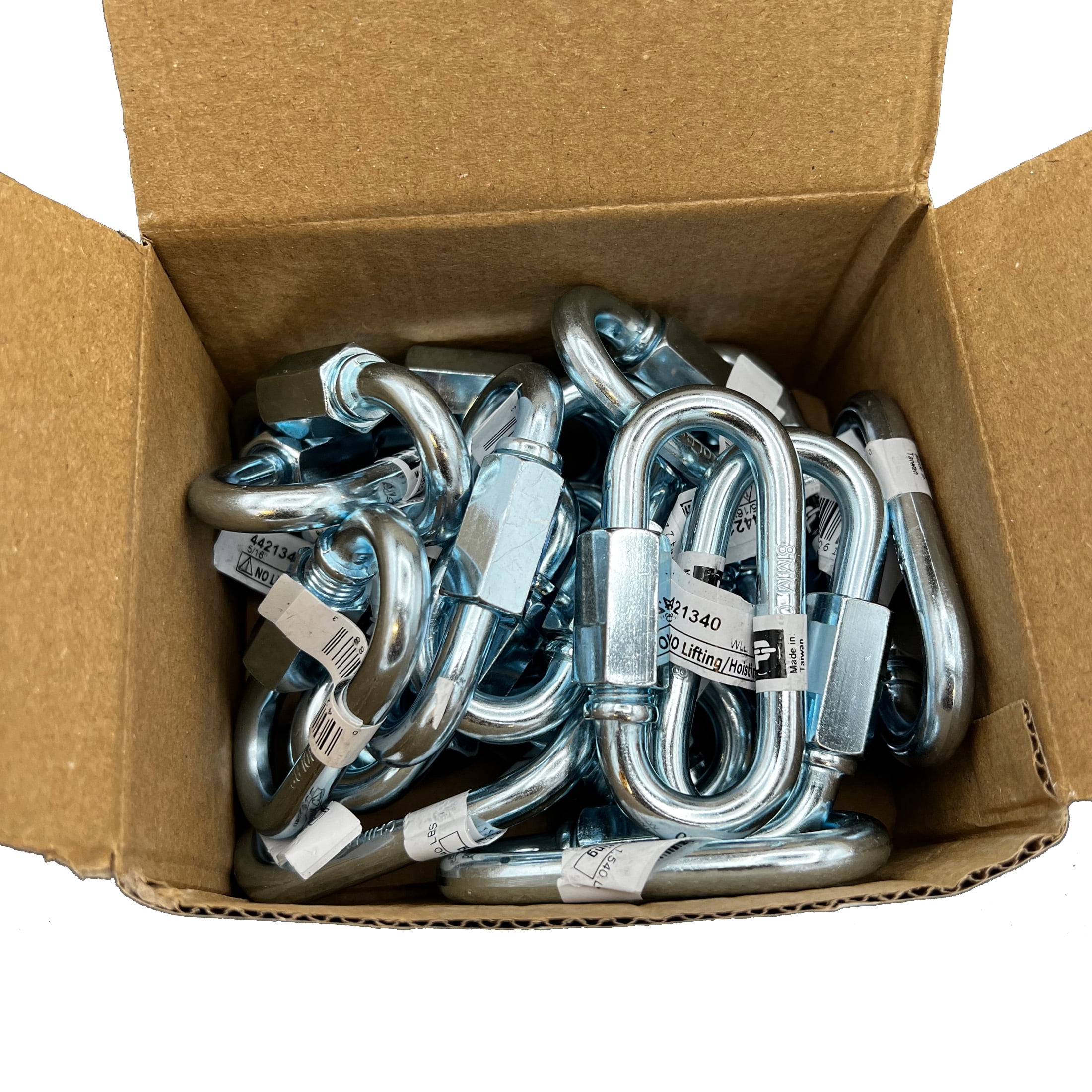 5/16" Quick Link, 20 Piece, Zinc, UPC Tagged, Peerless Chain #4421340