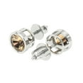 thumbnail image 2 of 14K Solid Gold Screw Back Stud Earrings for Women | 2 cttw Round Cut Yellow Moissanite | White Gold, 2 of 5