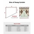 thumbnail image 6 of Southwest Swag Valances for Windows, Brown Bohemian Abstract American Aztec Rod Pocket Sheer Valances for Large Windows, Swag Toppers Light Filtering for Kitchen Living Room 2 Panels 36''x63'', 6 of 6