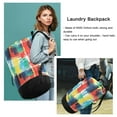 thumbnail image 6 of RMDQTR Durable Large Laundry Backpack with Drawstring Closure Ideal for Laundry Trips,Travel&Camping A Vibrant and Colorful Pattern, 6 of 7