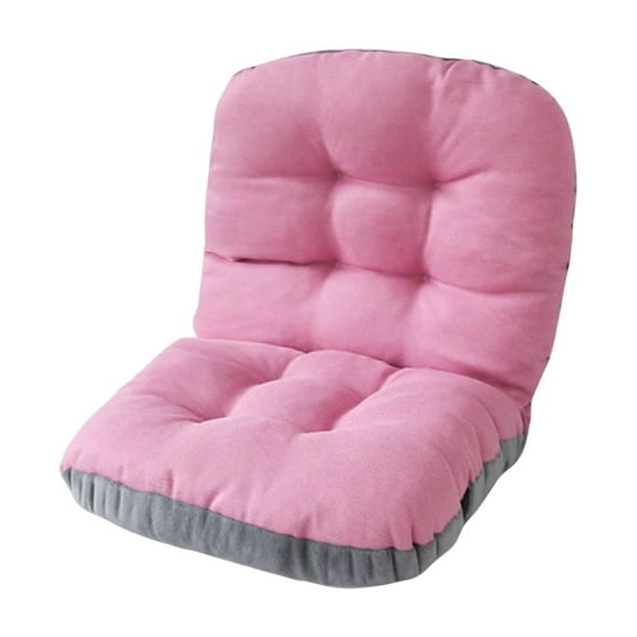 Thick Kitchen Chair Pads Non Slip with High Back,Linen Chair Cushions for Dining Chairs with Ties,Comfy Garden Chair Pads Seat Cushion, Office Chair Cushion for Indoor(17.7"×14.96"×16.5",Pink)
