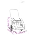 thumbnail image 4 of vidaXL Pet Bike Trailer Grey Oxford Fabric and Iron, 4 of 5