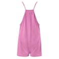 thumbnail image 4 of Loose Fit Solid Color Overalls,Women Overall Shorts Summer Rompers Baggy Overalls Short with Pockets, 4 of 5