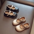 thumbnail image 3 of Zapatos de cuero para niñas, zapatos de princesa, zapatos negros de suela blanda para niñas, zapatos de cuero pequeños para niños, zapatos para estudiantes de primaria, 3 of 6