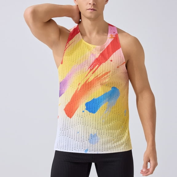 Yaoyar Sleeveless Workout Shirts for Men Moisture Wicking,Athletic Running Tank Top Quick Dry Gym Tanks