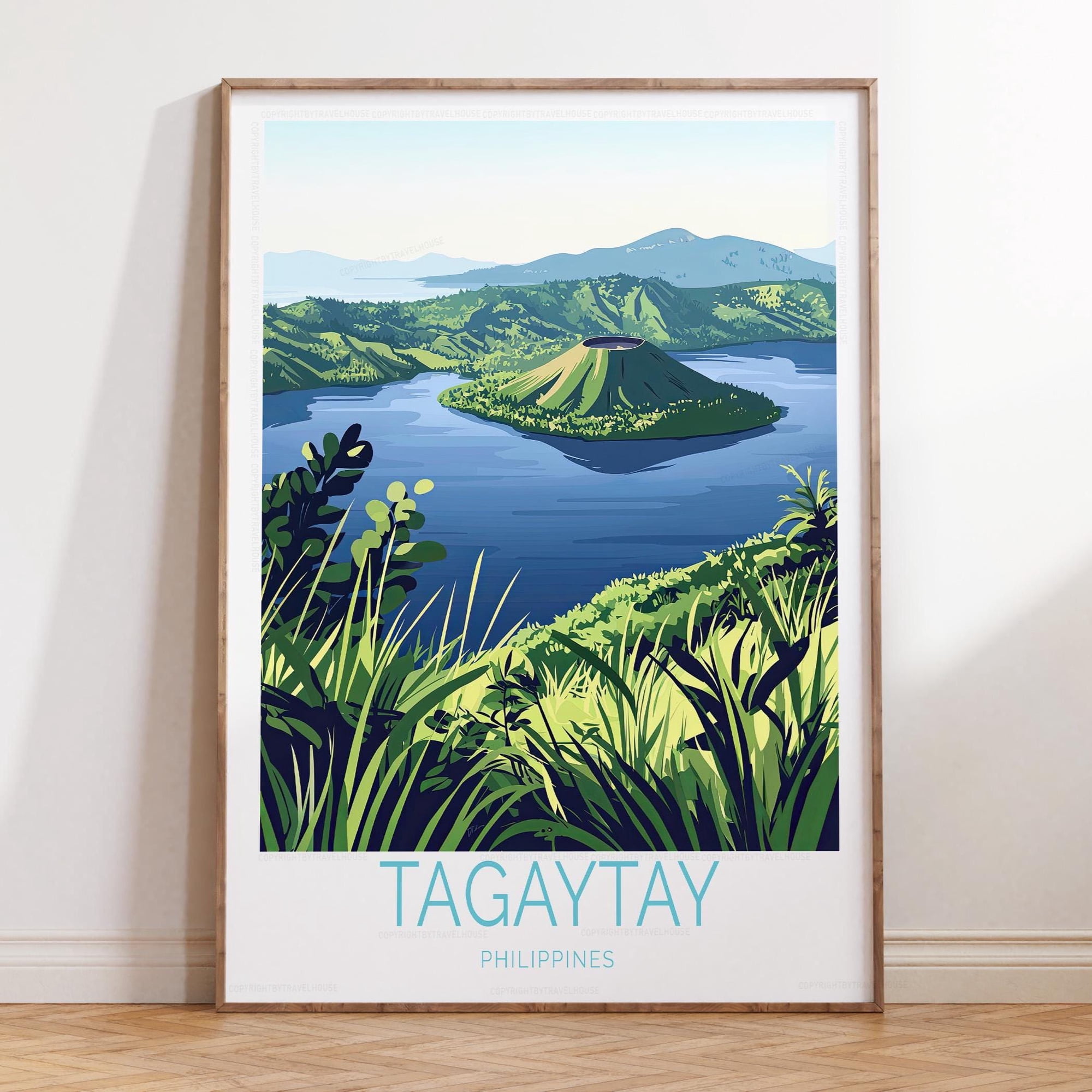 Tagaytay Philippines Travel Gifts Decorative Wall Art Poster , Poster Print Only