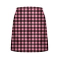 thumbnail image 6 of IUYRTFE Women's High Waist Gingham A Line Mini Skirt Zip Up Casual Summer Plaid Short Skirt, 6 of 6