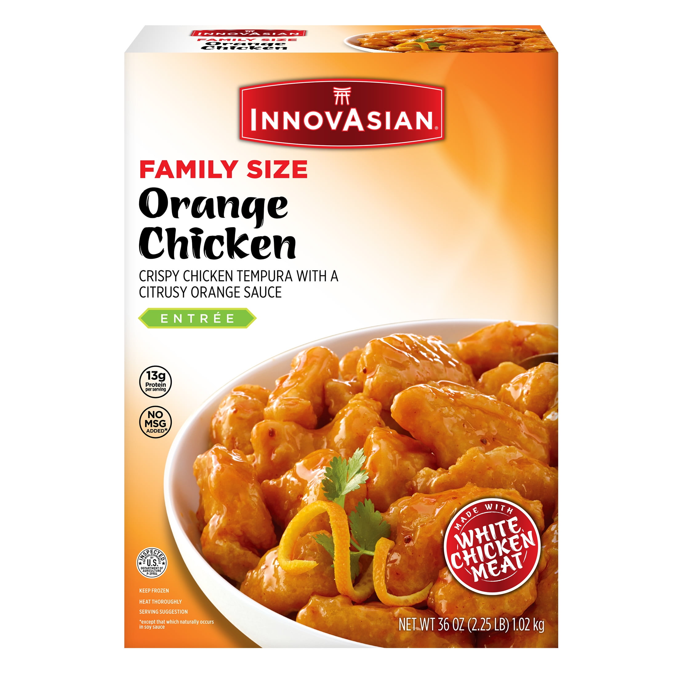 InnovAsian Orange Chicken Family Size Frozen Asian Meal, 36 oz