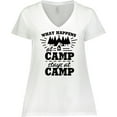 thumbnail image 3 of Inktastic What Happens at Camp Stays at Camp with Tent and Woods Women's Plus Size V-Neck T-Shirt, 3 of 5