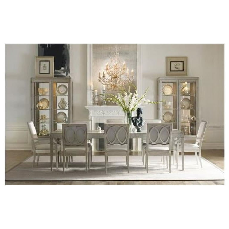 Cinema by Rachael Ray Upholstered Side Chair set of 2 Silver Screen Grey Wood Walmart
