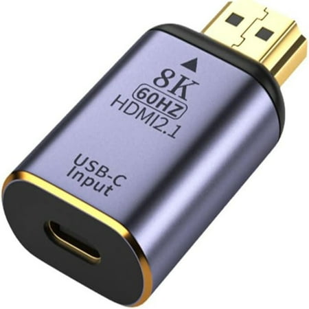 

GZHOUFDXINX Ultra HD Compatible High-Speed USB-C Type C Female to HDMI 2.1 Sink HDTV Adapter for 8K@60hz and 4K@120hz Video Display on Tablet Phone and Laptop - Enhances Multi-Device Co