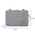 thumbnail image 3 of Bolsa para portátil de 14,1 pulgadas, bolso de mano con correa para el hombro, funda fina para computadora, funda gris para portátil para hombre y mujer., 3 of 7