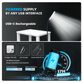 thumbnail image 4 of LOKHOM Portable Work Light with Tripod, Telescoping Rechargeable Camping Light with Stand,  2500 Lumen Cordless LED Light, 4 of 9