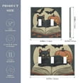 thumbnail image 2 of Yayeee Toggle Light Switch Wall Plate 2-Gang 4.56"x4.48" Decorative Outlet Cover, Black Halloween Cat, 2 of 7