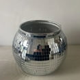 thumbnail image 7 of Deyuer Flash Ice Bucket Disco Ball Shape Prism Load Bearing Large Capacity Cold Resistant Glass Mirror Disco Ice Bucket Party Supply,Silver, 7 of 7