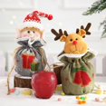 thumbnail image 4 of Bolsa de regalo de vacaciones para niños, 4 Uds., adornos navideños, ropa de muñeca 3D, bolsa de manzana bordada a máquina, 4 of 5