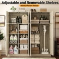 thumbnail image 6 of Homieasy 71” Tall Farmhouse Kitchen Pantry Cabinet with Adjustable Shelves and Barn Doors, Versatile Storage Cabinet for Dinning Room, Bathroom, Living Room, White Oak, 6 of 7