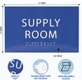 thumbnail image 3 of ADA CENTRAL SIGNS - 6" X4" Supply Room Sign - ADA Compliant Tactile Graphics Grade 2 Braille Text | Wall Mount Plastic Supply Area Signs for Offices, Hotels, Schools, Apartments, and Restaurants, 3 of 7