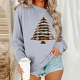 thumbnail image 2 of YUGYXL Christmas Sweatshirt Women Vintage Xmas Tree Print Shirt Plus Size Ugly Christmas Pullover Sweater Gray L, 2 of 6