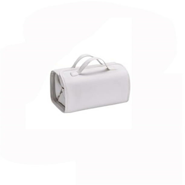 Yhmxh Neceser de viaje con 4 compartimentos transparentes desmontables, bolsa de maquillaje colgante de cuero 4 en 1, enrollable, de gran capacidad, compacto y plegable.