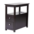 thumbnail image 3 of Seizeen Modern Nightstand with 2 Drawers & Charging Station, Espresso, 3 of 8