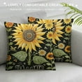 thumbnail image 3 of HENGT Sunflower You are My Sunshine Soft Throw Pillow Covers Decorative Pillowcase Square Cushion Case Cover for Sofa Couch Bedroom and Car, 3 of 5
