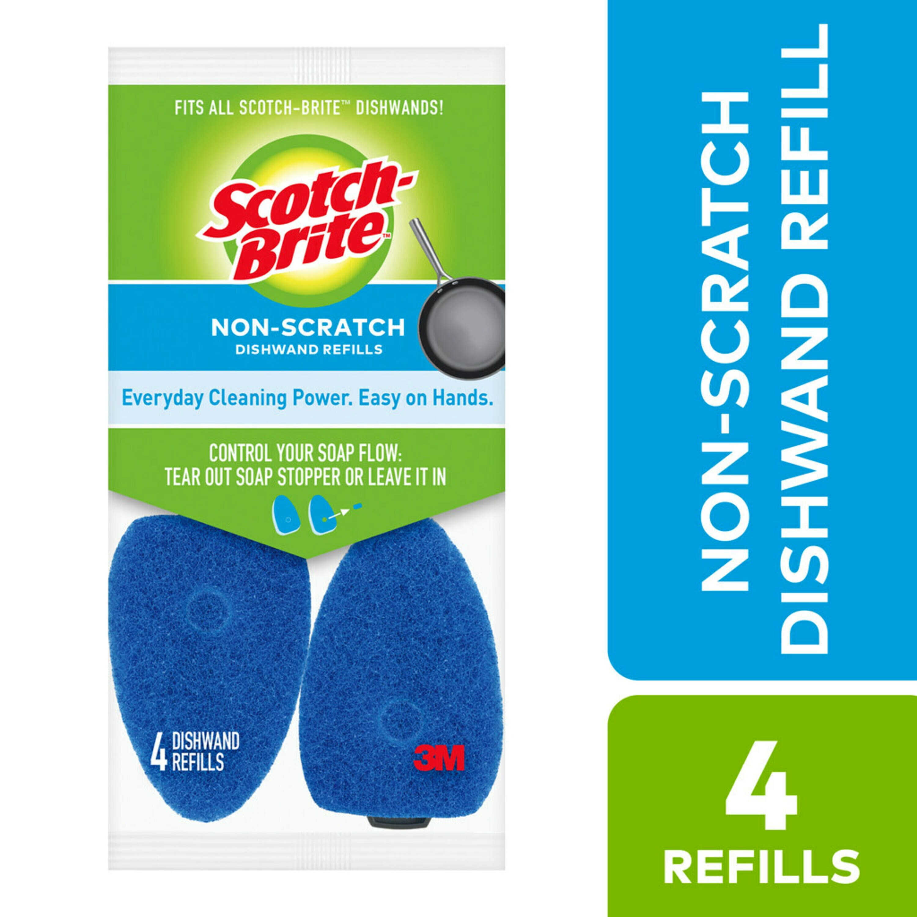 Scotch-Brite® Scrub Dots Non-Scratch Dishwand Refills, 2/Pack