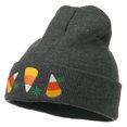 thumbnail image 2 of Halloween Candies Embroidered Long Beanie - Grey OSFM, 2 of 5