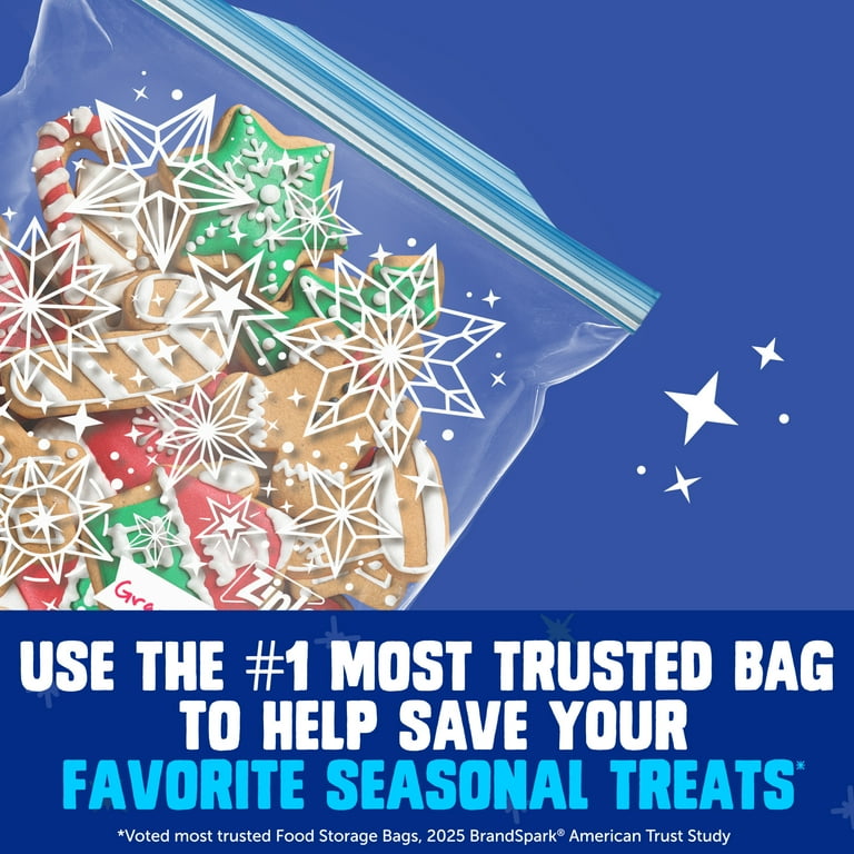Ziploc Holiday Freezer Bags 14 CT Gallon with Grip 'n Seal