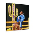 thumbnail image 2 of Cowboy on Fence Post - Canvas, 2 of 10