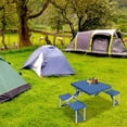 thumbnail image 2 of JINS & VICO Plastic PS Thickened Picnic Table with 4 Chairs, Picnic Table and Chairs, Blue, 2 of 6