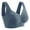 Royal Blue, variant on Women Bra Anti-slip Wire-free Plus Size Mid-aged Female Underwear Push-up Wide Shoulder Strap Full Coverage Seamless Support Bra for Jogging Office Cycling