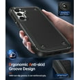 thumbnail image 3 of LeYi for Samsung Galaxy S23 FE Case, Galaxy S23 FE Phone Case with [2Pcs Tempered Glass Screen Protectors], Heavy Duty Protective Rugged Case for S23 FE 5G Black, 3 of 3