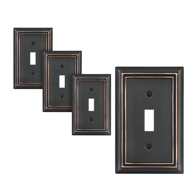 Wallplates DEWENWILS Toggle Bronce envejecido, paquete de 4
