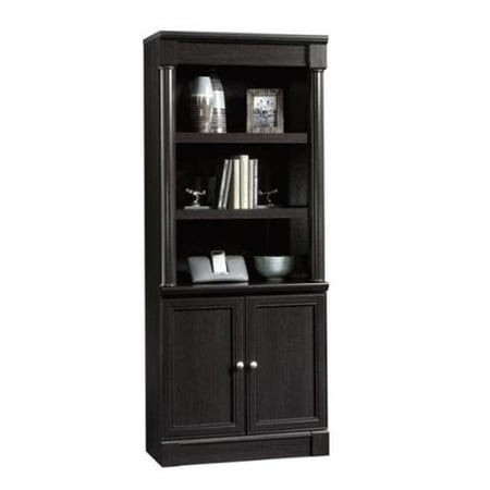 Sauder Palladia Library Bookcase with Doors - Wind Oak