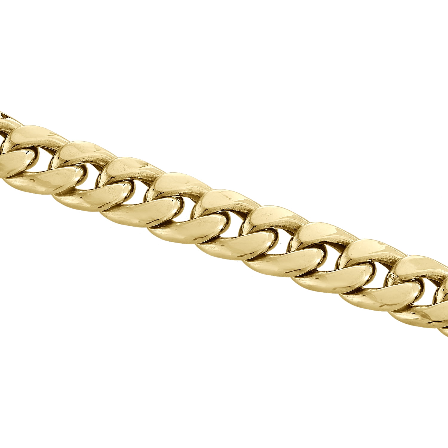 10K Yellow Gold Mens 10.5mm Diamond Cut 