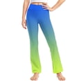 thumbnail image 3 of THDHVS Girls Sweatpants,Girls Joggers,Toddler Girl's Gradient Straight Leg Sweatpants Elastic Waist Joggers with Pockets Green 6-7 Years, 3 of 7