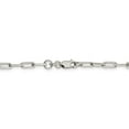 thumbnail image 3 of White Sterling Silver bracelet Cable chain Open Link 18 in 3.25 mm, 3 of 5