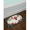thumbnail image 2 of Lantern Bath Mat, Lanterns with Japanese Sakura Cherry Blossom Trees Round Ornate Figure Graphic, Non-Slip Plush Mat Bathroom Kitchen Laundry Room Decor, 29.5 X 17.5 Inches, Red Beige Black, Ambesonne, 2 of 2