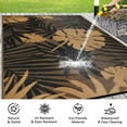 thumbnail image 5 of Aonewoe Outdoor Rug 6x9 Waterproof Patio Rug Reversible Plastic Straw Rug Indoor Outdoor Area Rugs Camping Carpet for RV, Picnic, Backyard, Deck, Balcony, Porch, Beach, Brown & Black, 5 of 8