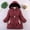 Red, variant on Liyamei Kids Toddler Unisex Patchwork Spring Winter Cute Coat Fleece Hooded Padded Jacket Outwear Clothes Girls Hooded Winter Coat Size M-120