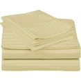 thumbnail image 3 of 100% Egyptian Cotton - 1000 Thread Count Sheets for Adjustable Beds - 15" Inch Deep Pocket King Size Split Down 32" inches from The top - Split Head Sheets, Ivory Stripe, 3 of 8