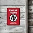Pool Engine Room Sign Portrait Round Plus Engine Room Authorized Personnel Only Door or Wall ...