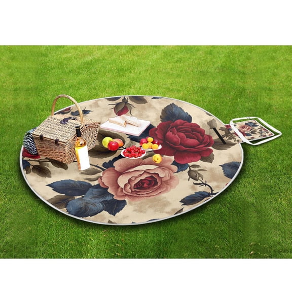 Picnic Blankets Teencool Beach Blanket Creatively Vintage Floral Elegance Pattern Outdoor Blanket for Travel