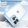 thumbnail image 6 of Case for iPhone 13 Pro Max Case Slim Dropproof [Defend from Drop/Scratch/Slip/Fingerprint] Clear Acrylic Hard Back Soft TPU Bumper Hybrid Phone Cover for iPhone 13 Pro Max-Blue, 6 of 15
