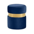 thumbnail image 1 of Meridian Furniture Hailey Contemporary Velvet Ottoman/Stool in Navy, 1 of 8