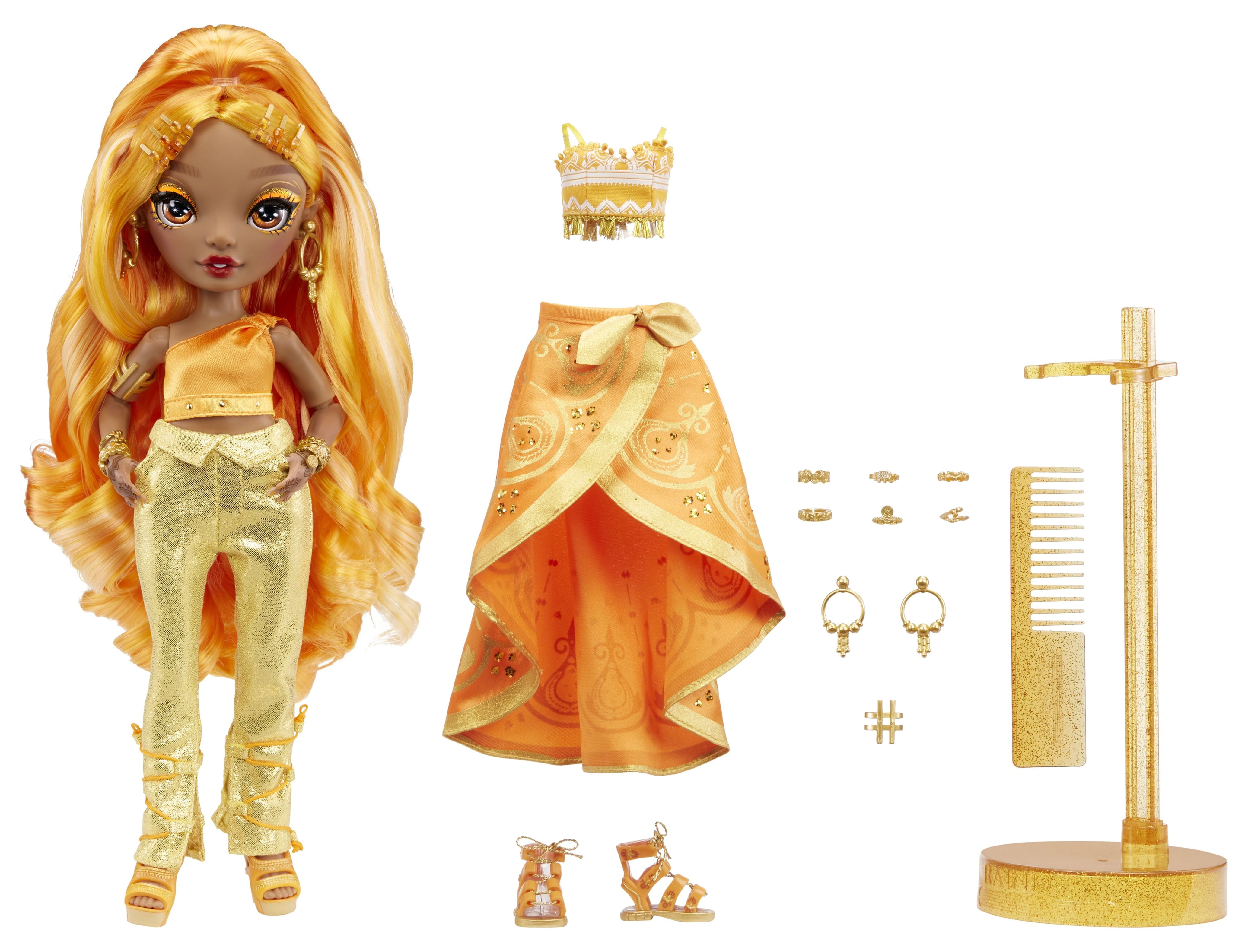 Rainbow High Fashion Doll- Meena Fleur (Saffron Gold)