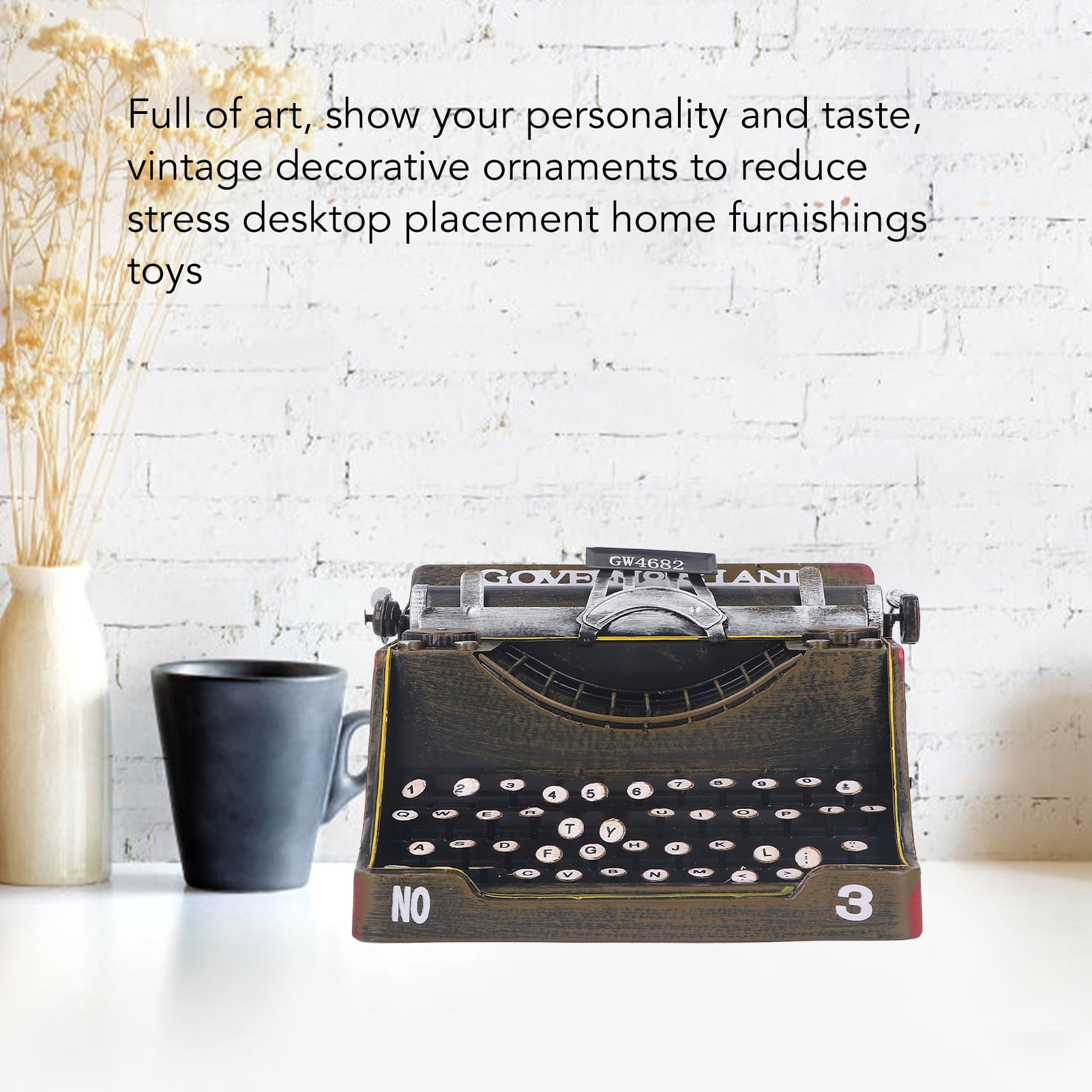 Retro Vintage Typewriter, Classic Manual Typewriter Model High Hardness For Living Rooms